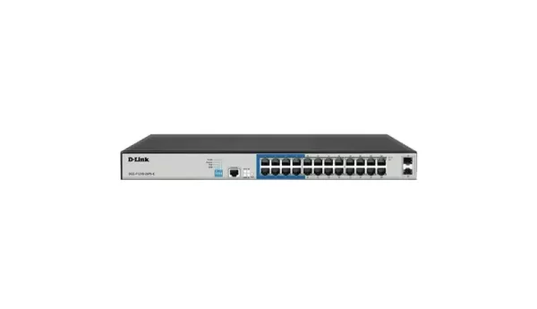 D-Link 24-Port Gigabit Smart Managed PoE+ Switches with Long Reach PoE – DGS-F1210-26PS-E
