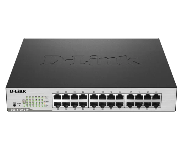 D-Link 24-Port PoE Gigabit Smart Managed Switch – DGS-1100-24P